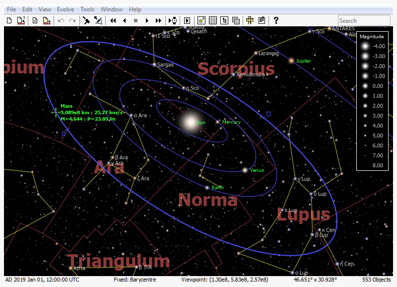 A precision solar system simulator/calculator with superb interactive 3D views.